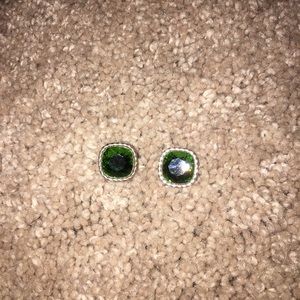 Brighton emerald green stone earrings